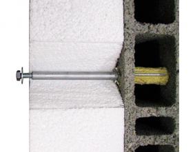 Kit double vis isolation thermique extérieure à pas métrique Ø 14 x 250 mm femelle acier brut