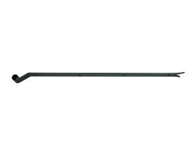 Penture droite queue de carpe longueur 605 mm coudage 18 mm Ø 14 acier noir